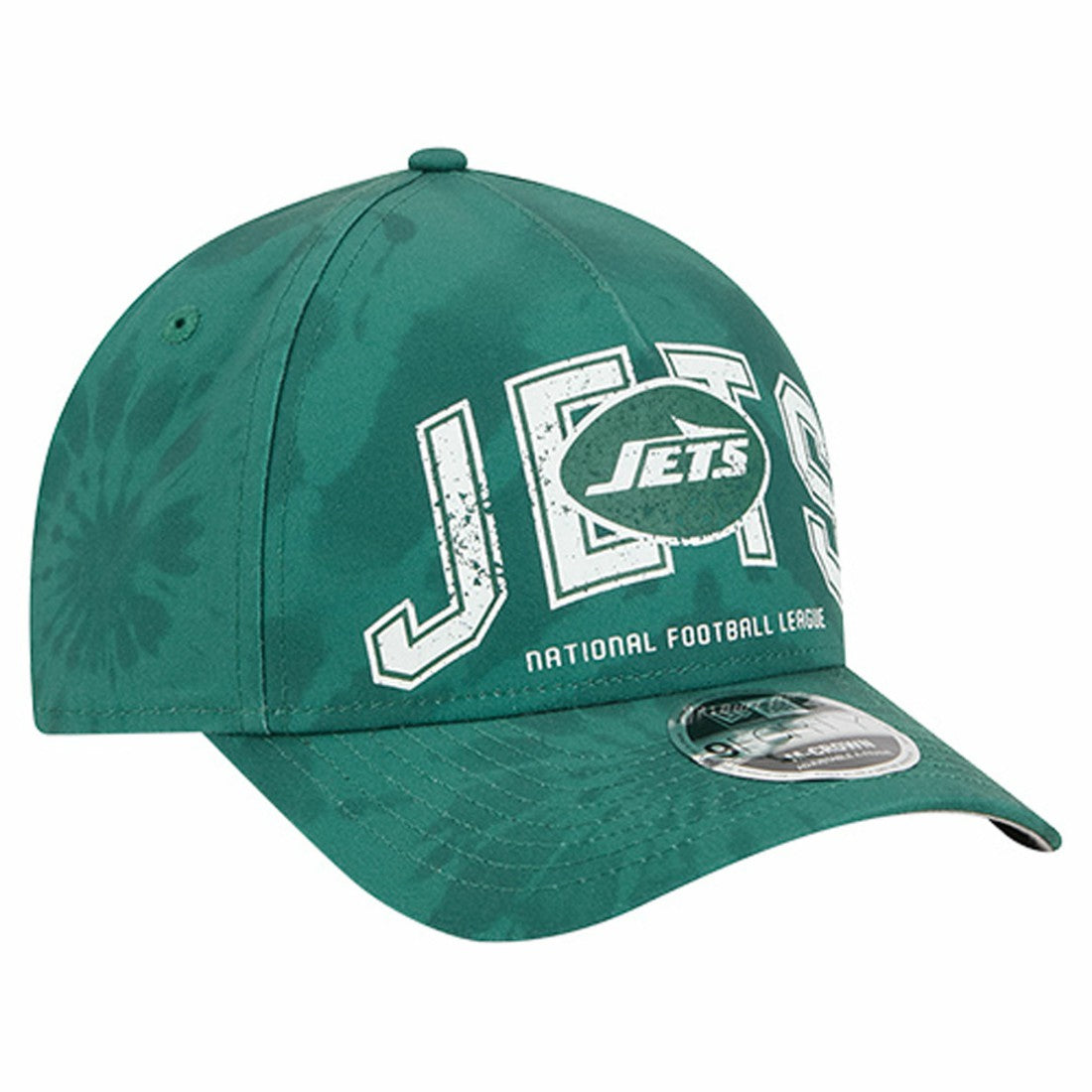 New York Jets New Era Tie Dye Fade 9Forty M-Crown A-Frame Adjustable Hat - Green - NFL