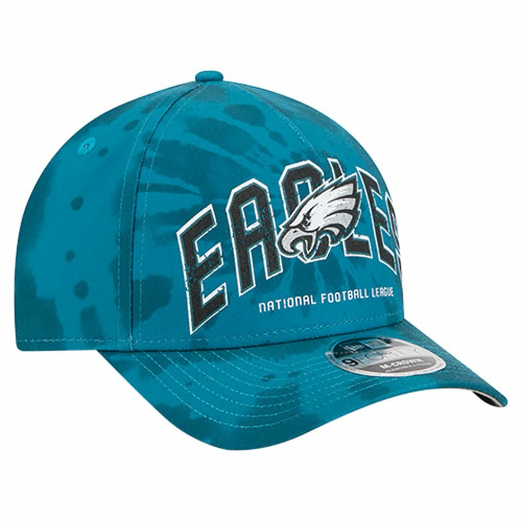 Philadelphia Eagles New Era Tie Dye Fade 9Forty M-Crown A-Frame Adjustable Hat - Midnight Green - NFL