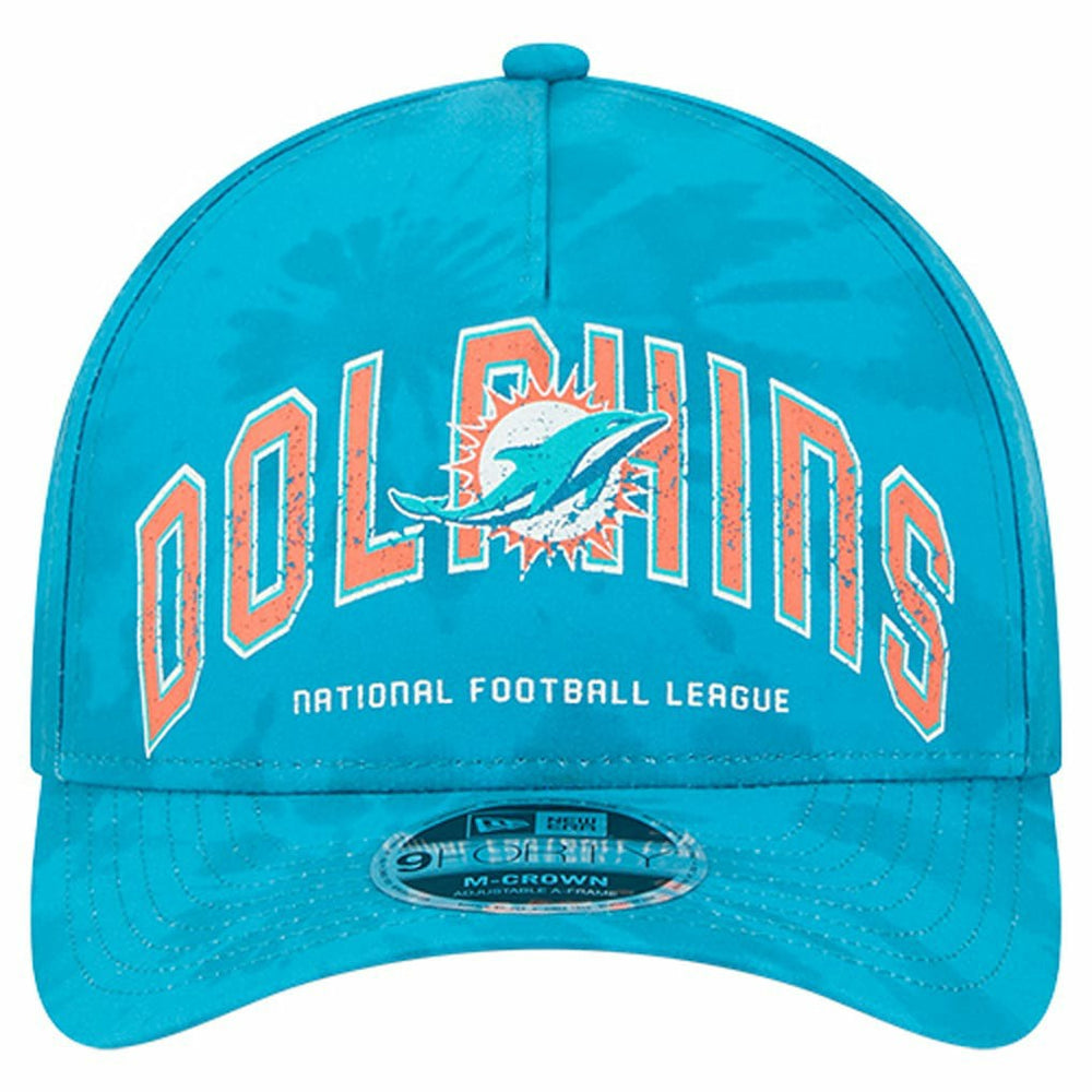 Miami Dolphins New Era Tie Dye Fade 9Forty M-Crown A-Frame Adjustable Hat - Aqua - NFL
