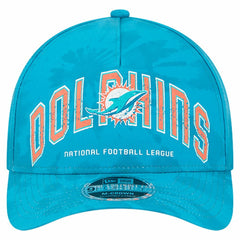 Miami Dolphins New Era Tie Dye Fade 9Forty M-Crown A-Frame Adjustable Hat - Aqua - NFL