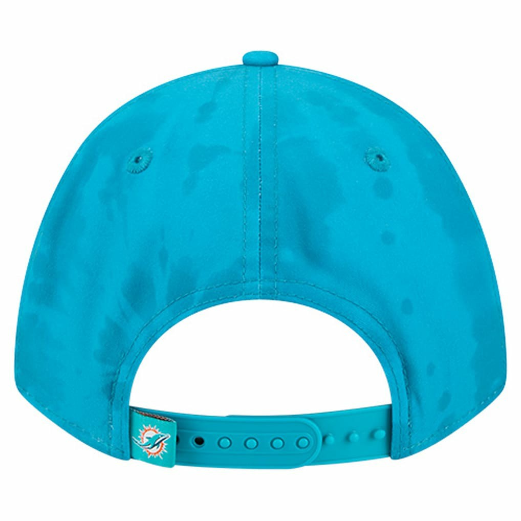 Miami Dolphins New Era Tie Dye Fade 9Forty M-Crown A-Frame Adjustable Hat - Aqua - NFL