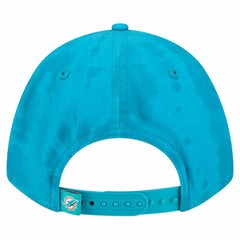 Miami Dolphins New Era Tie Dye Fade 9Forty M-Crown A-Frame Adjustable Hat - Aqua - NFL