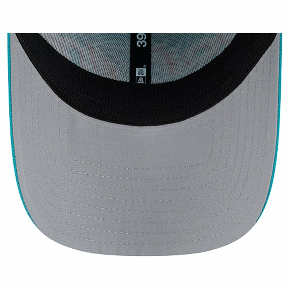 Miami Dolphins New Era Overlap Logo 39THIRTY Stretch Fit Hat - Aqua - NFL