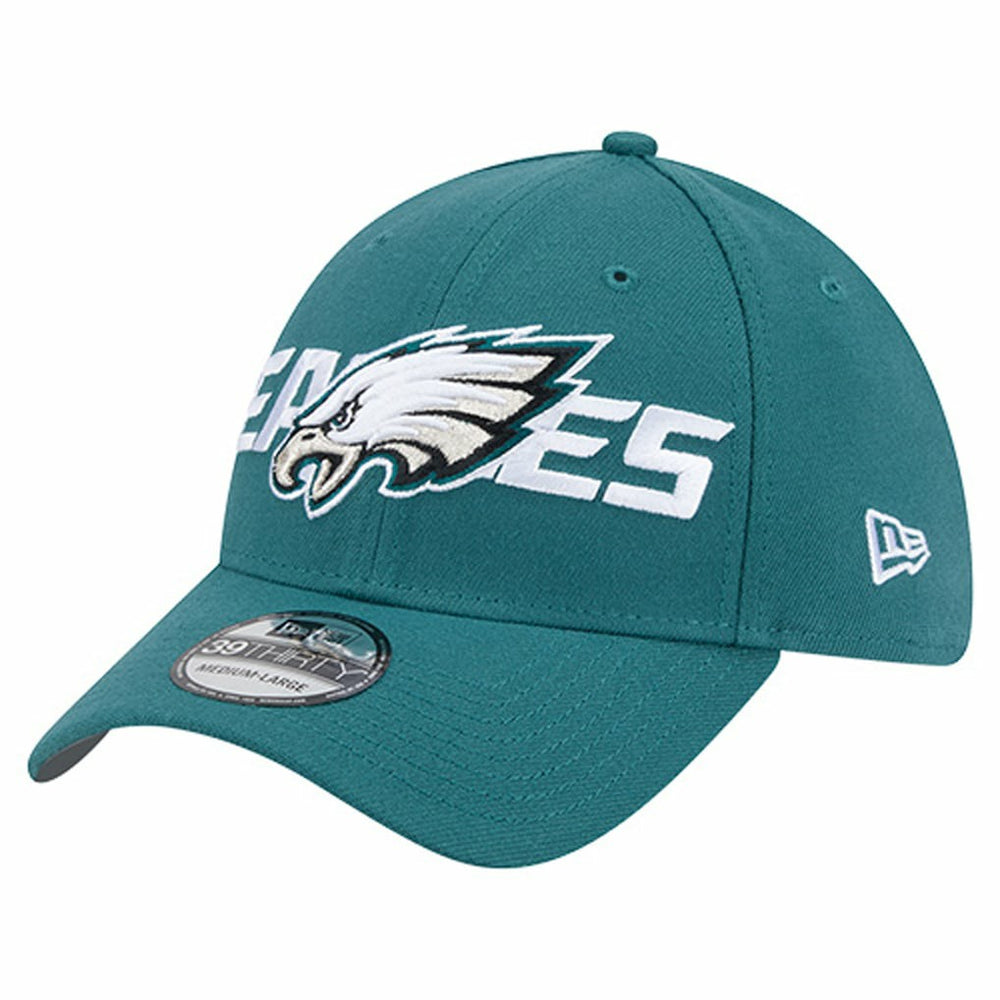 Philadelphia Eagles New Era Overlap Logo 39THIRTY Stretch Fit Hat - Midnight Green - NFL
