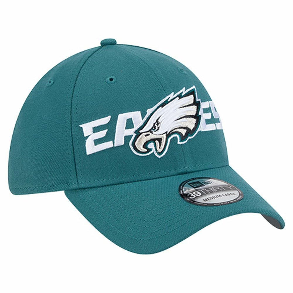 Philadelphia Eagles New Era Overlap Logo 39THIRTY Stretch Fit Hat - Midnight Green - NFL
