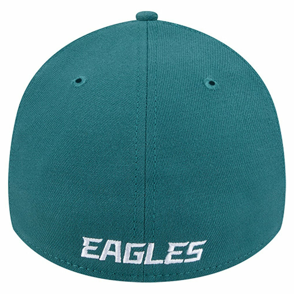 Philadelphia Eagles New Era Overlap Logo 39THIRTY Stretch Fit Hat - Midnight Green - NFL
