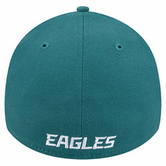 Philadelphia Eagles New Era Overlap Logo 39THIRTY Stretch Fit Hat - Midnight Green - NFL