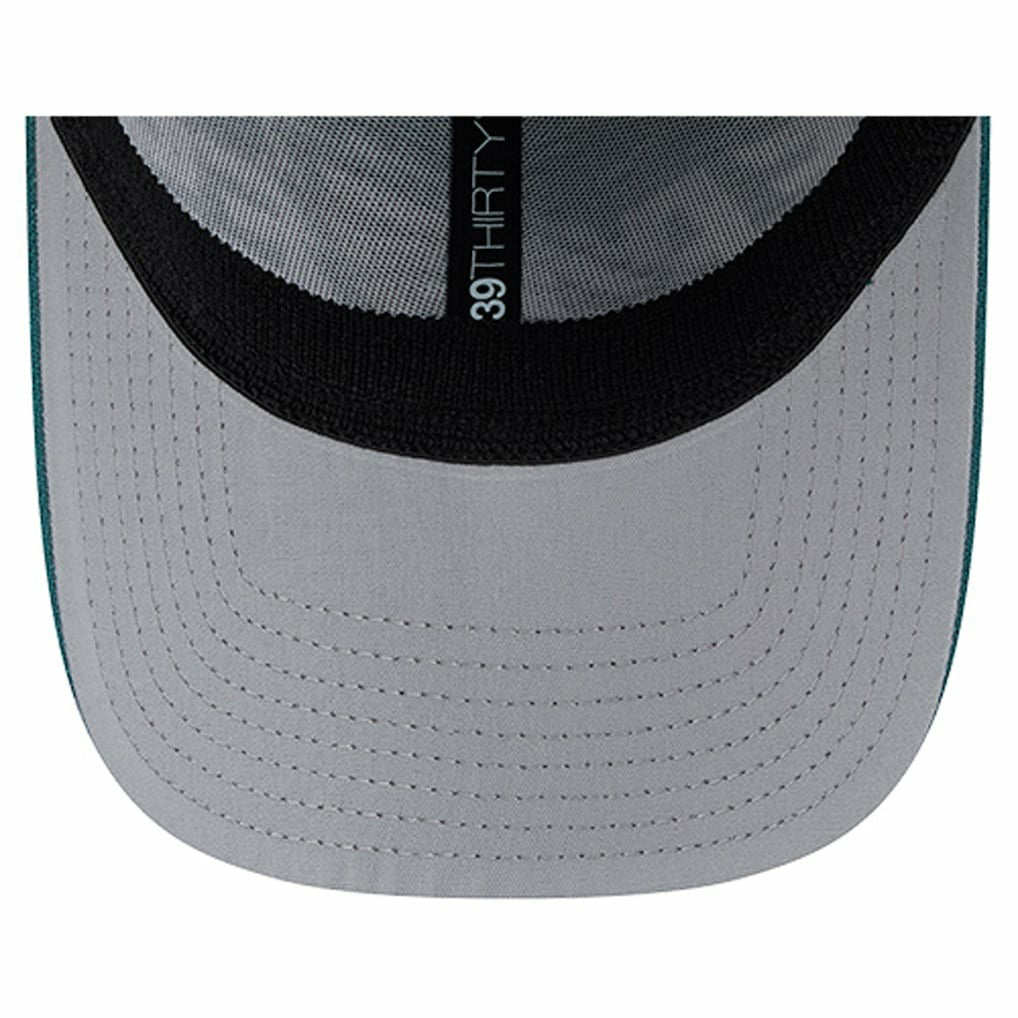 Philadelphia Eagles New Era Overlap Logo 39THIRTY Stretch Fit Hat - Midnight Green - NFL