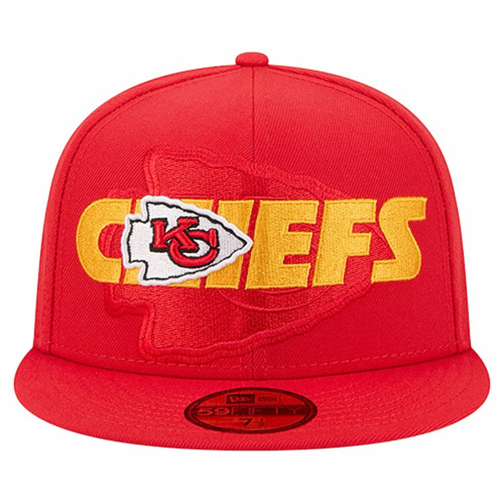 Kansas City Chiefs New Era Overlap Wordmark 59FIFTY Fitted Hat - Red - NFL