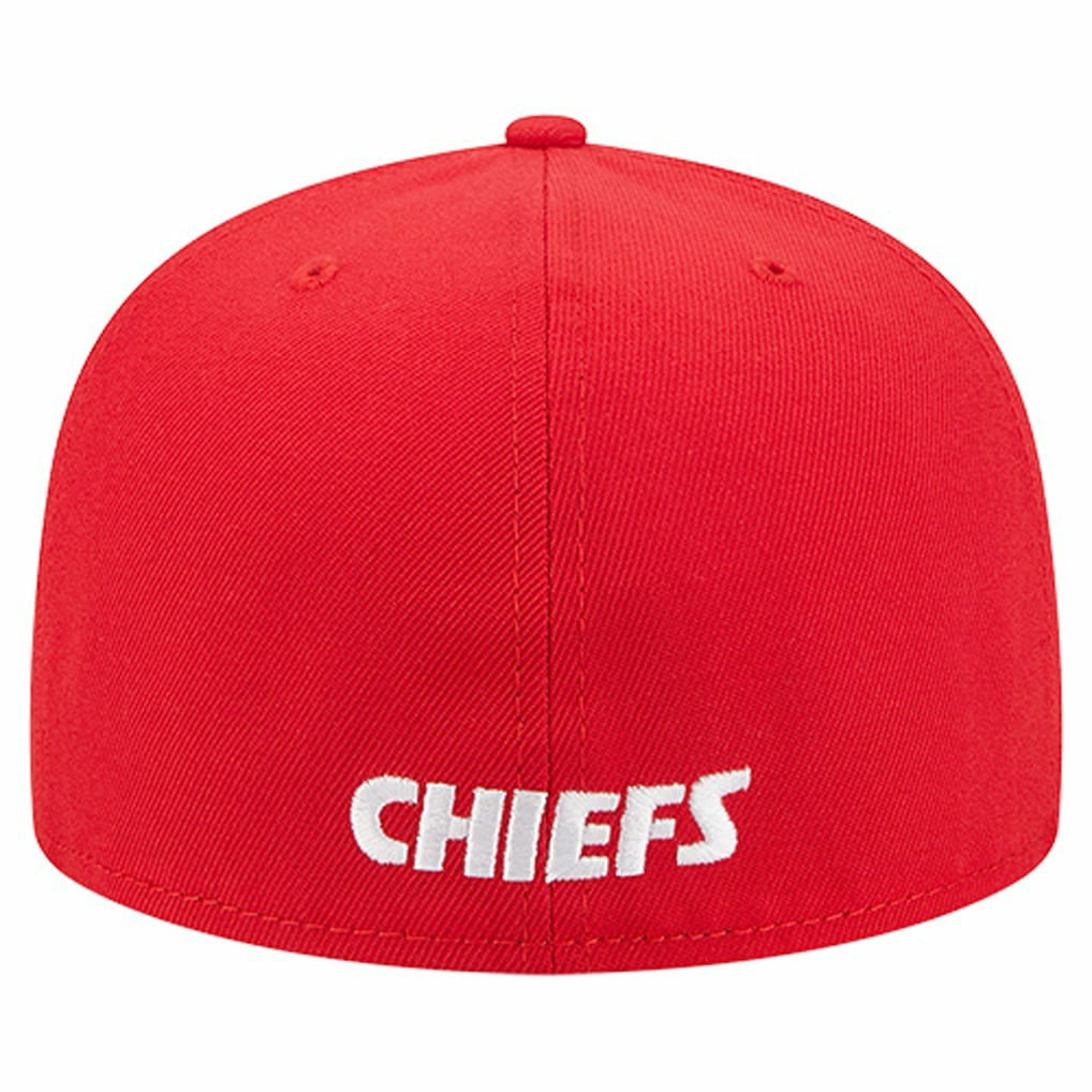 Kansas City Chiefs New Era Overlap Wordmark 59FIFTY Fitted Hat - Red - NFL