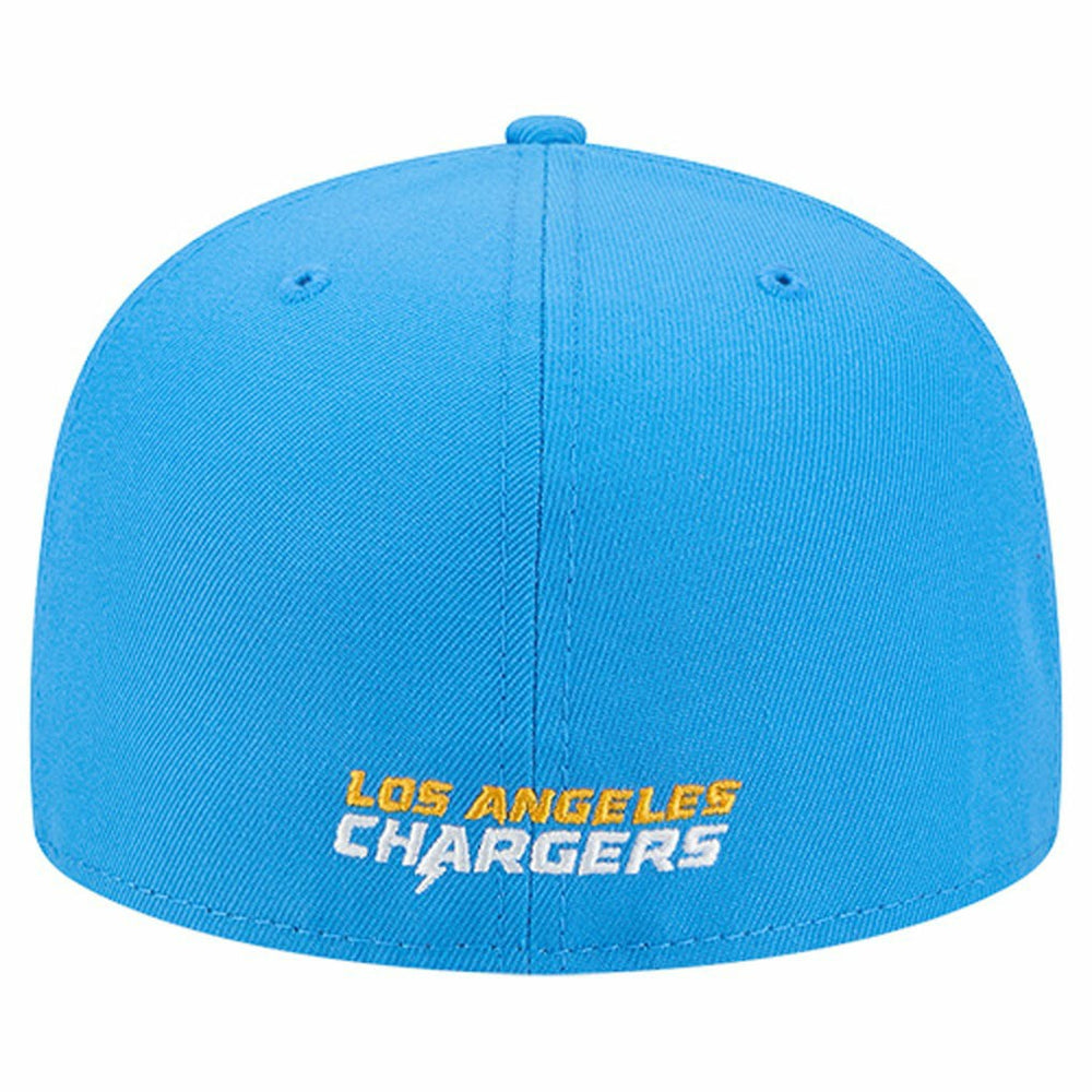 Los Angeles Chargers New Era Overlap Wordmark 59FIFTY Fitted Hat - Powder Blue - NFL