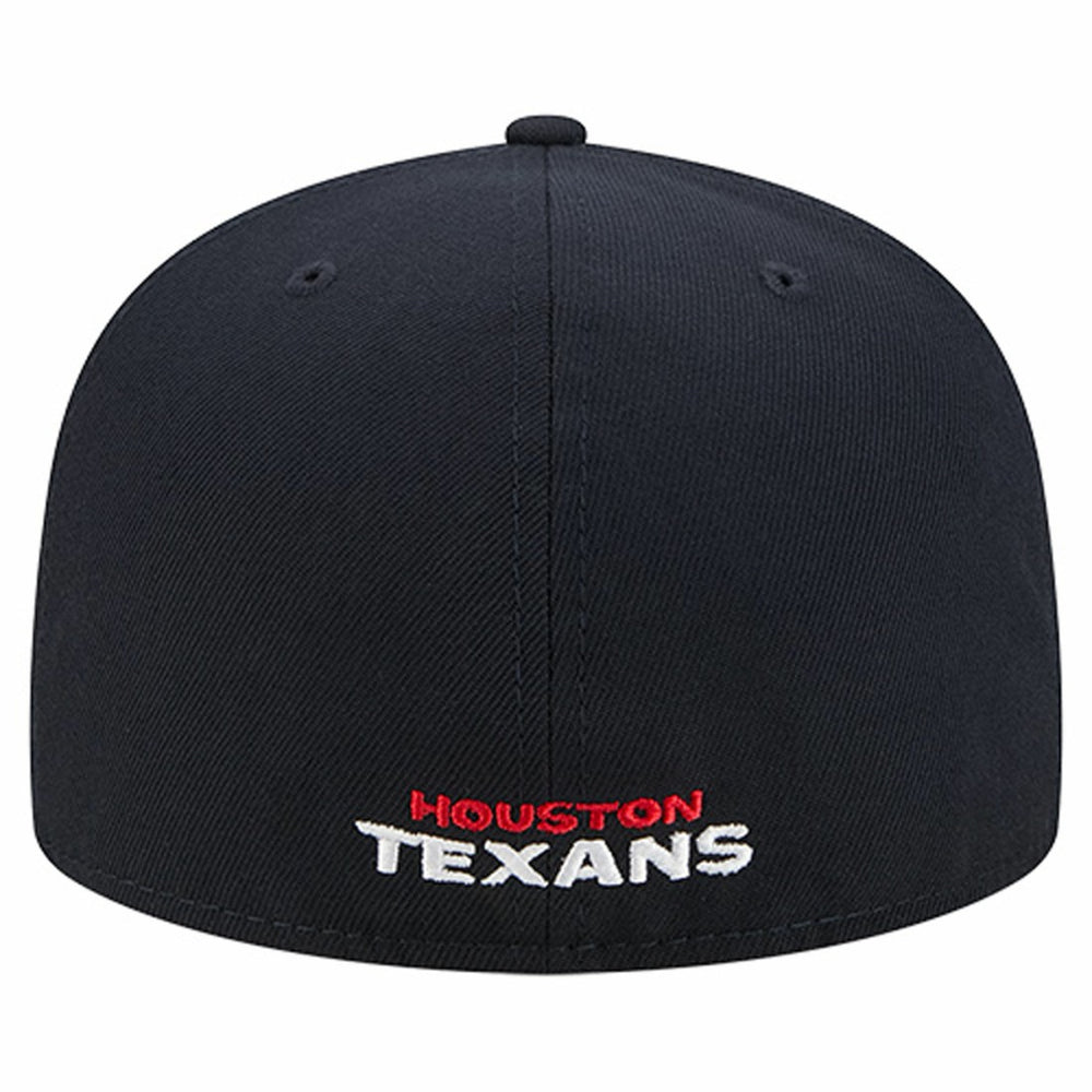 Houston Texans New Era Overlap Wordmark 59FIFTY Fitted Hat - Navy - NFL