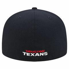 Houston Texans New Era Overlap Wordmark 59FIFTY Fitted Hat - Navy - NFL