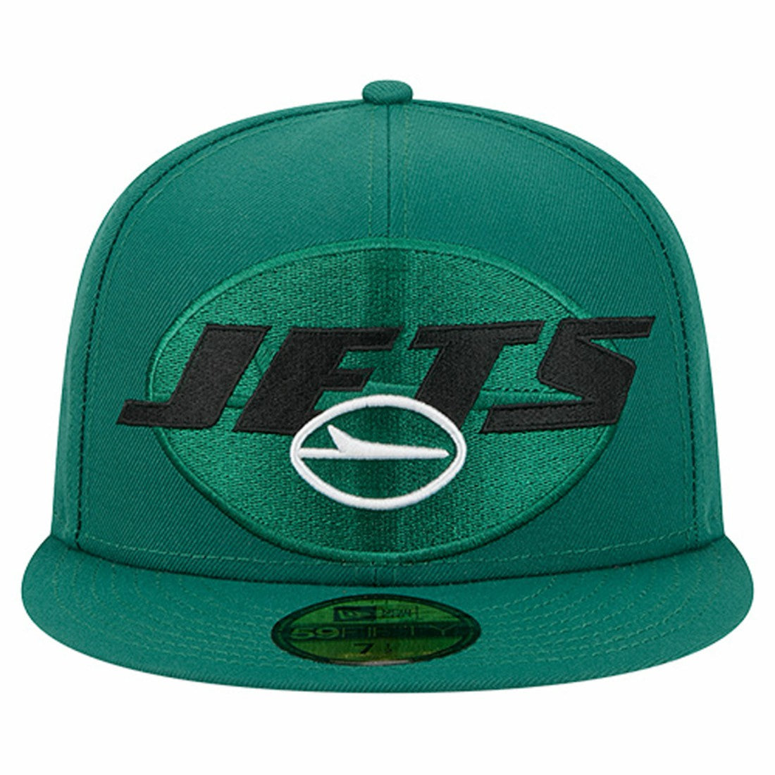 New York Jets New Era Overlap Wordmark 59FIFTY Fitted Hat - Green - NFL