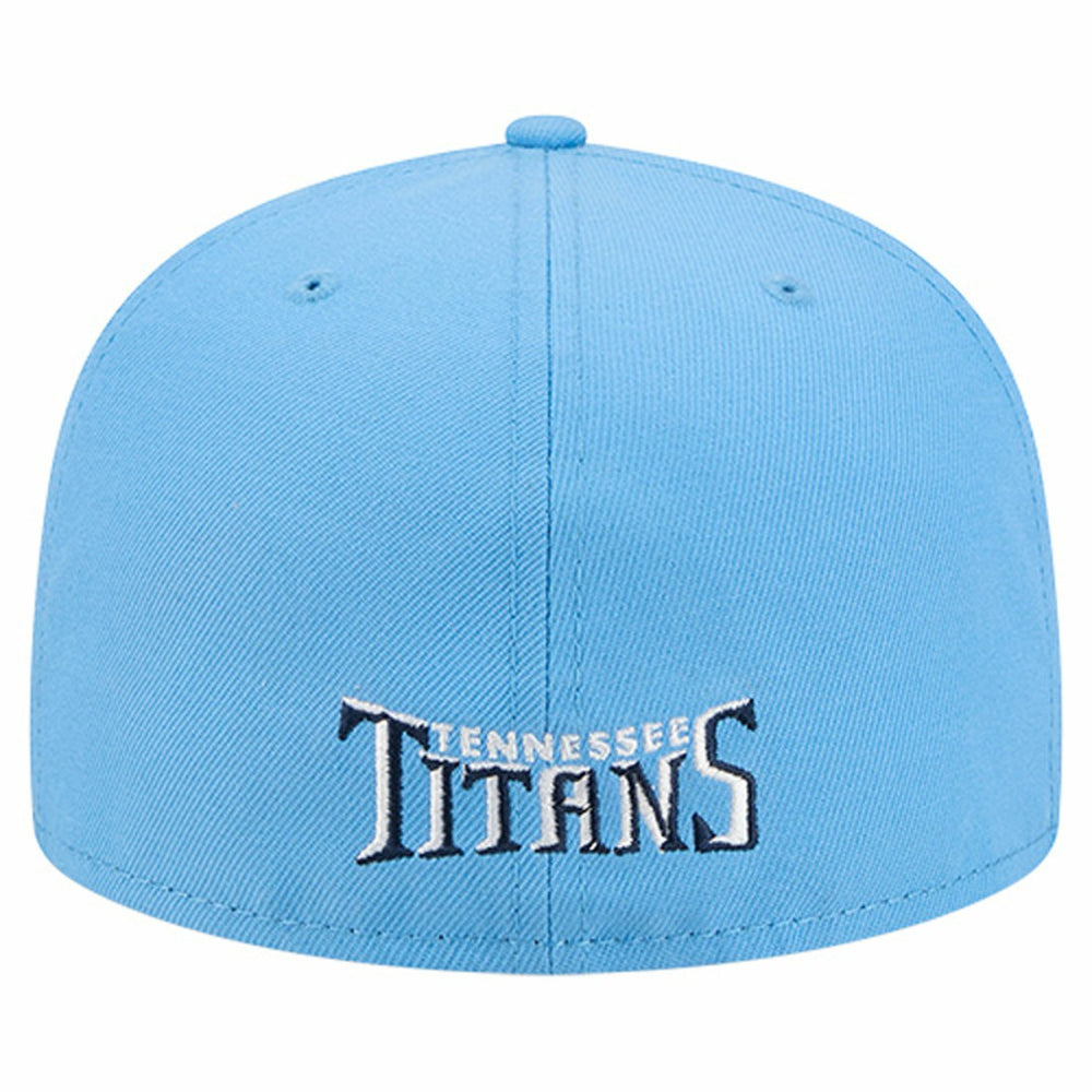 Tennessee Titans New Era Overlap Wordmark 59FIFTY Fitted Hat - Light Blue - NFL