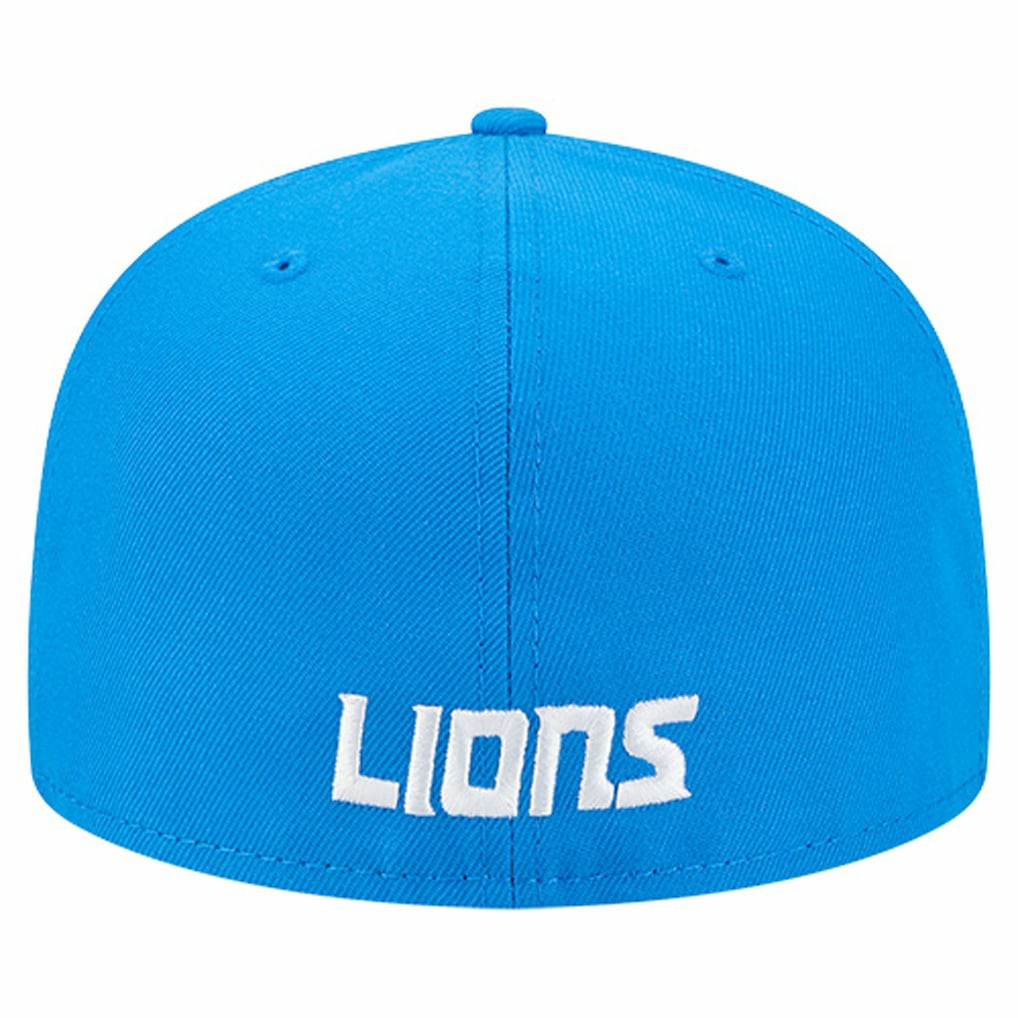 Detroit Lions New Era Overlap Wordmark 59FIFTY Fitted Hat - Blue - NFL