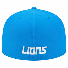 Detroit Lions New Era Overlap Wordmark 59FIFTY Fitted Hat - Blue - NFL