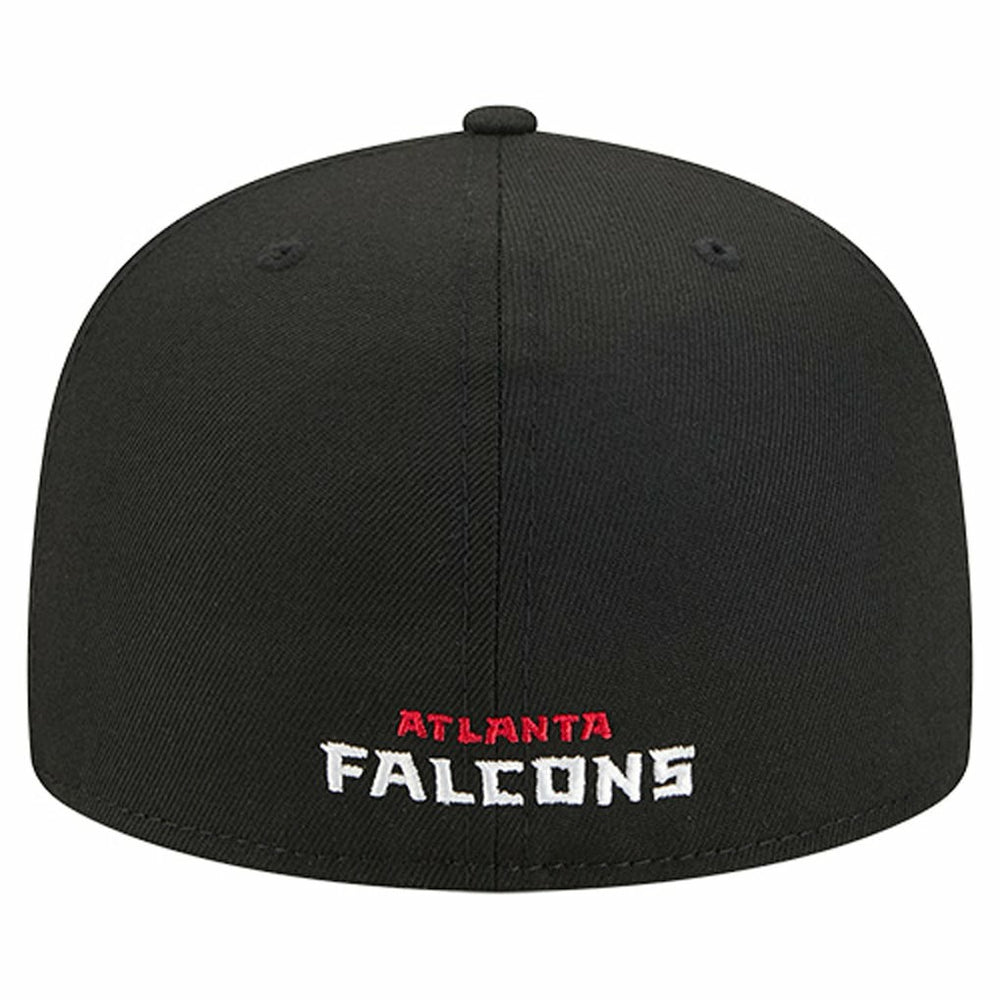 Atlanta Falcons New Era Overlap Wordmark 59FIFTY Fitted Hat - Black - NFL