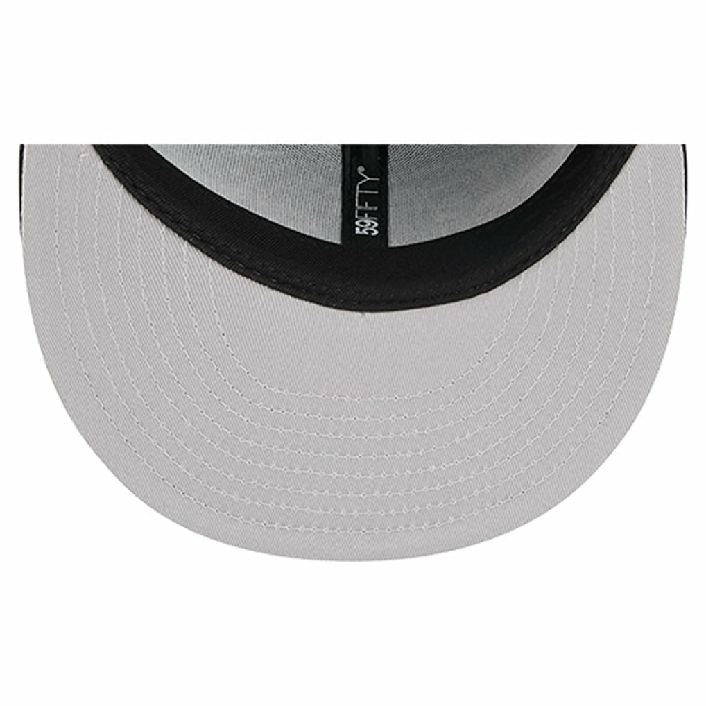 Atlanta Falcons New Era Overlap Wordmark 59FIFTY Fitted Hat - Black - NFL