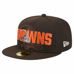 Cleveland Browns New Era Overlap Wordmark 59FIFTY Fitted Hat - Brown - NFL