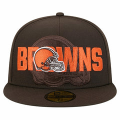 Cleveland Browns New Era Overlap Wordmark 59FIFTY Fitted Hat - Brown - NFL