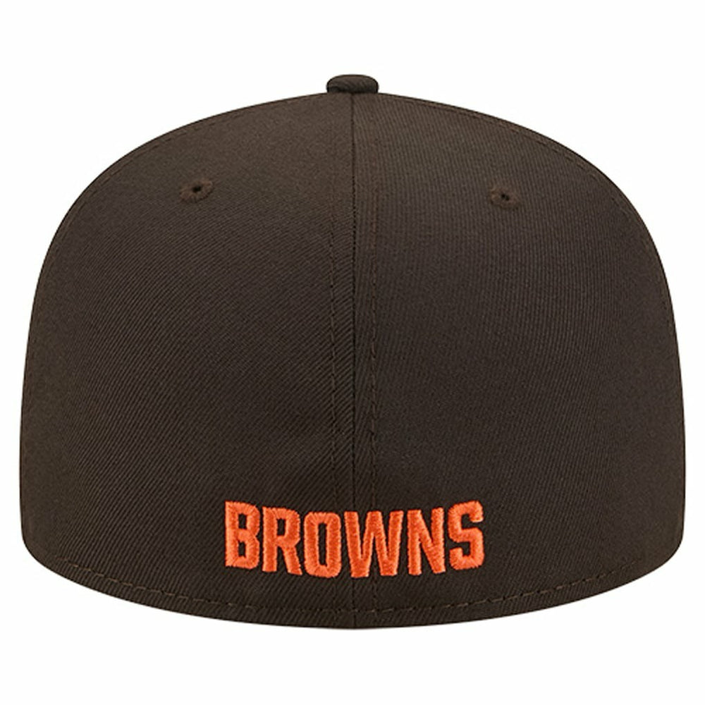 Cleveland Browns New Era Overlap Wordmark 59FIFTY Fitted Hat - Brown - NFL
