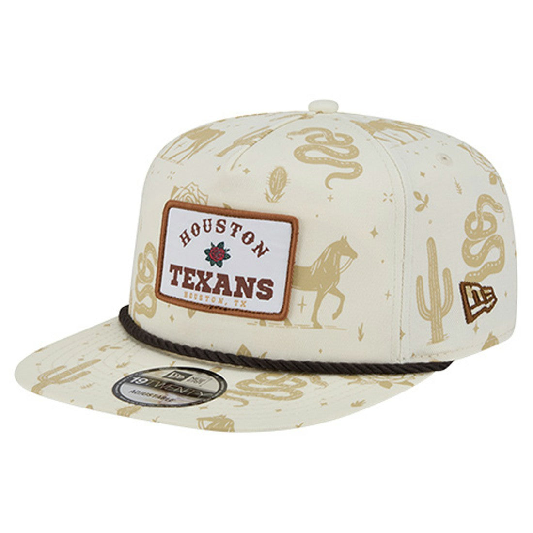Houston Texans New Era Desert Rose 19TWENTY Adjustable Hat - Cream - NFL