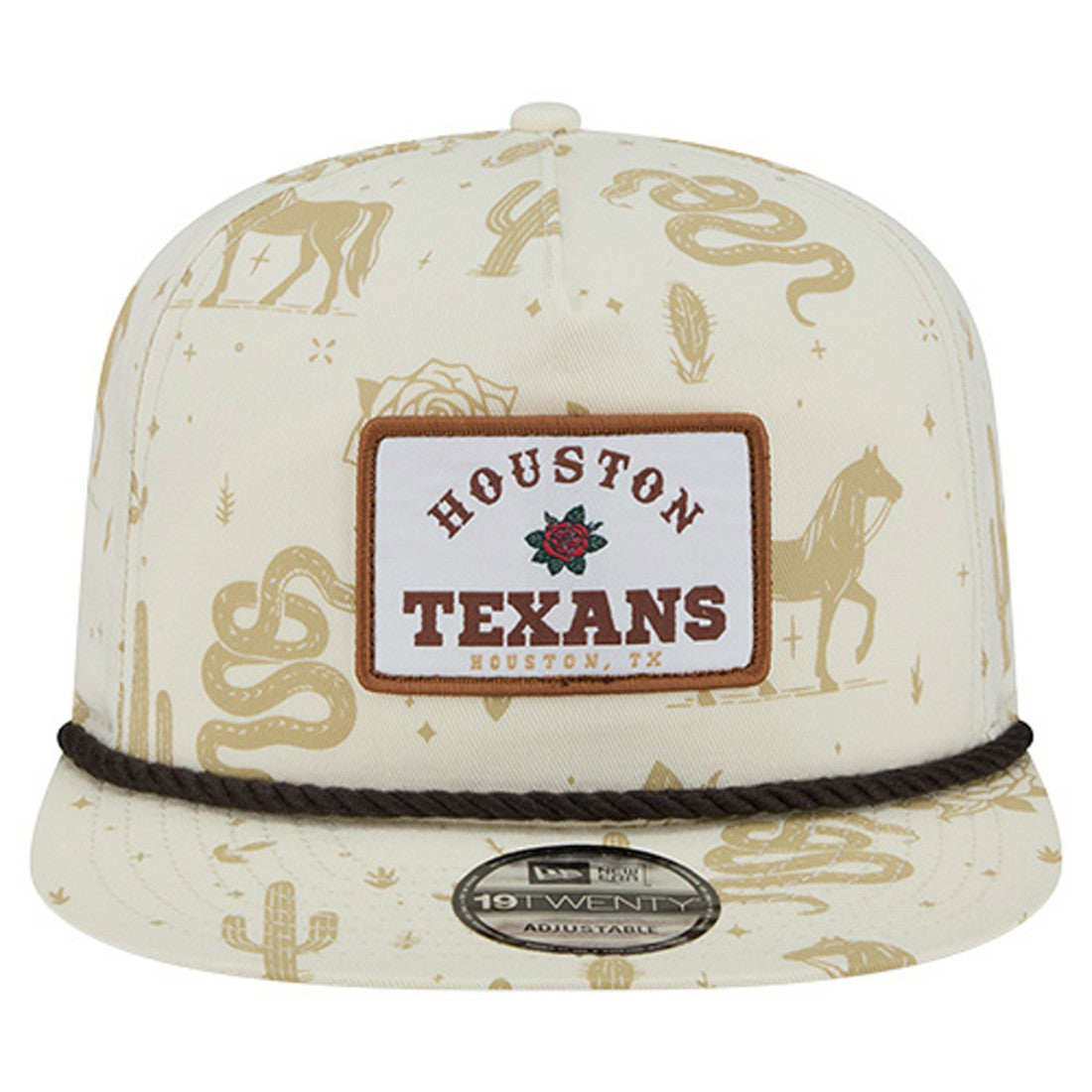 Houston Texans New Era Desert Rose 19TWENTY Adjustable Hat - Cream - NFL