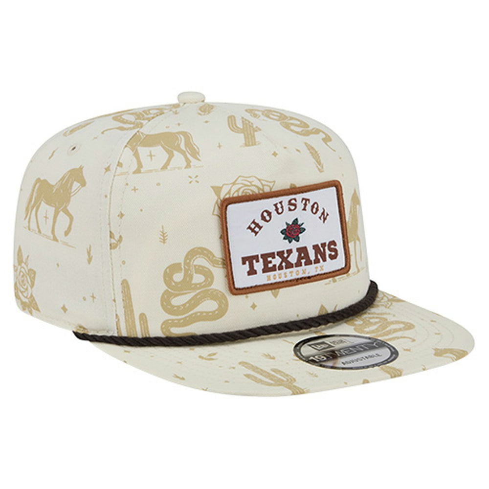 Houston Texans New Era Desert Rose 19TWENTY Adjustable Hat - Cream - NFL