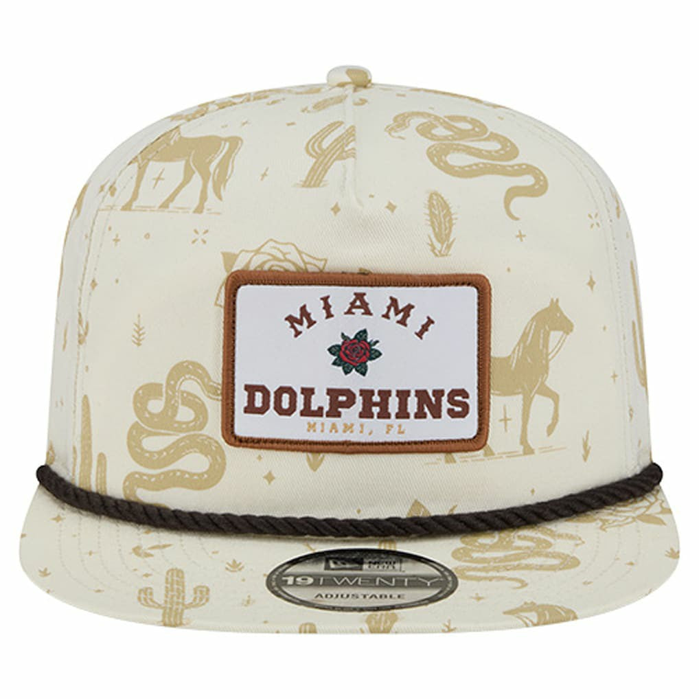 Miami Dolphins New Era Desert Rose 19TWENTY Adjustable Hat - Cream - NFL