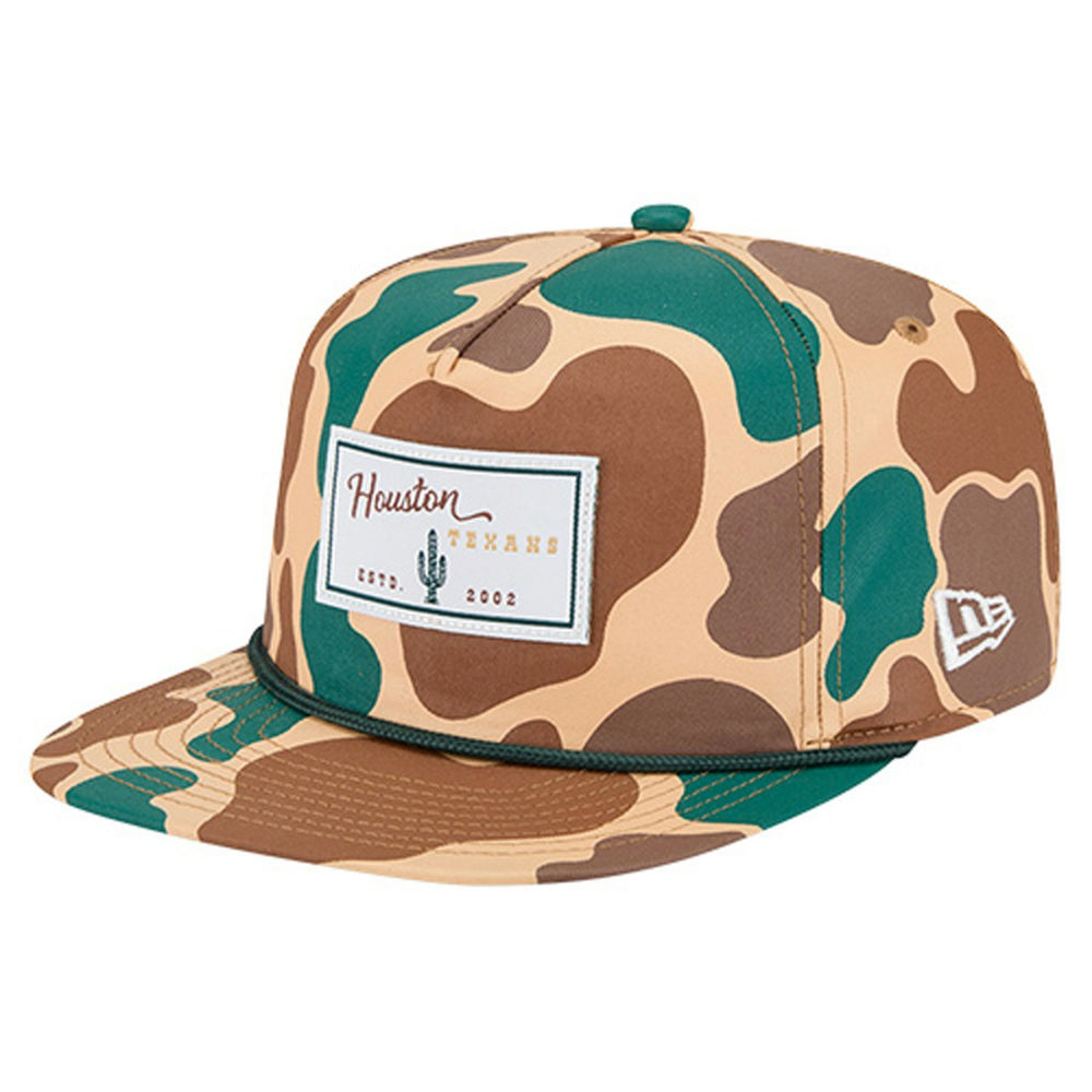 Houston Texans New Era Duck Rope 19TWENTY Snapback Hat - Camo - NFL