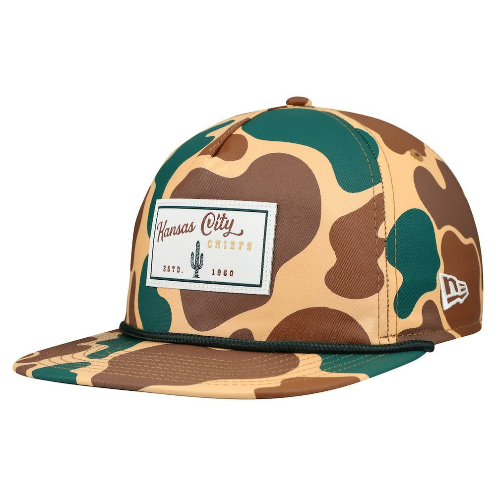 Kansas City Chiefs New Era Duck Rope 19TWENTY Snapback Hat - Camo - NFL
