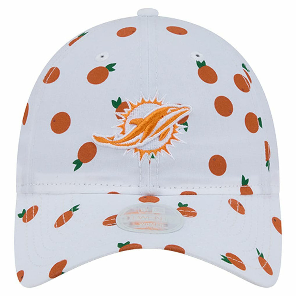 Miami Dolphins New Era Women's Fruit Pattern 9TWENTY Adjustable Hat - White - NFL
