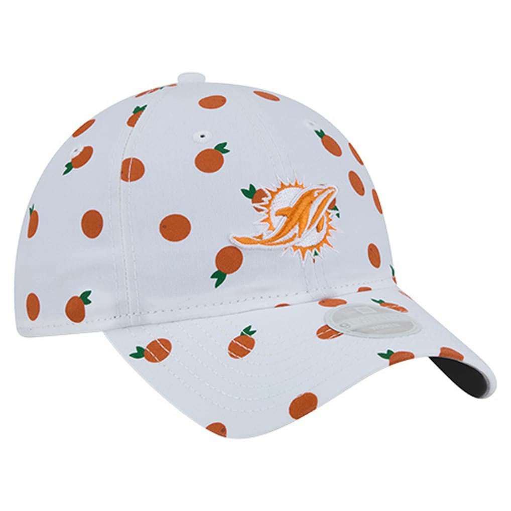 Miami Dolphins New Era Women's Fruit Pattern 9TWENTY Adjustable Hat - White - NFL