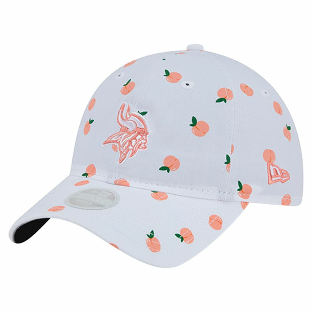 Minnesota Vikings New Era Women's Fruit Pattern 9TWENTY Adjustable Hat - White - NFL