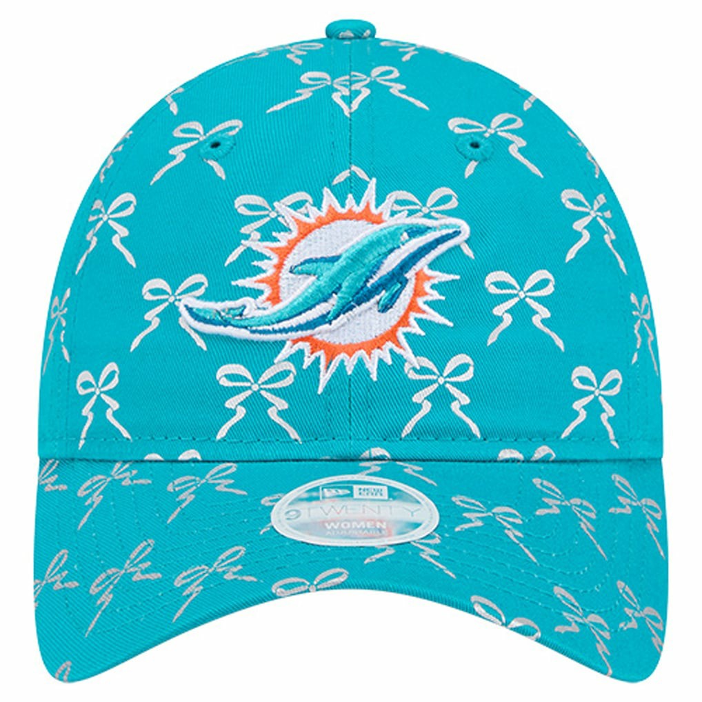 Miami Dolphins New Era Women's Ribbon 9TWENTY Adjustable Hat - Aqua - NFL