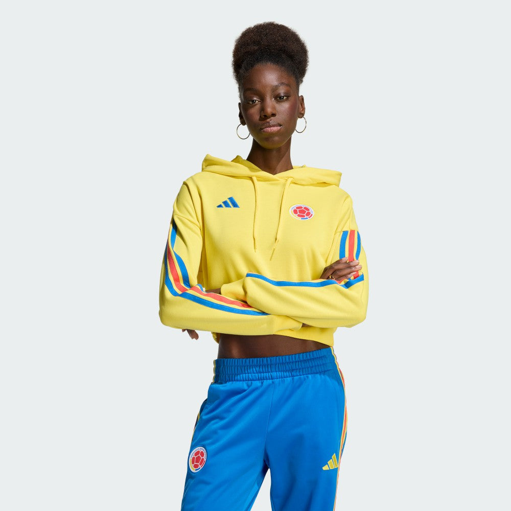 Adidas - Colombia National Team Women's FIFA x World Cup Alphaskin Cropped Hoodie - Yellow