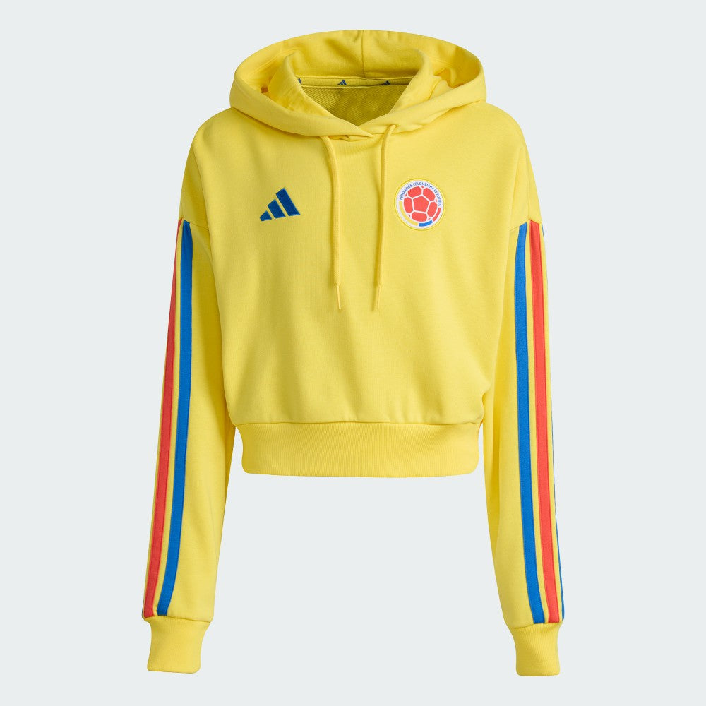 Adidas - Colombia National Team Women's FIFA x World Cup Alphaskin Cropped Hoodie - Yellow