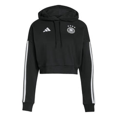 Adidas - Germany National Team Women's FIFA x World Cup Alphaskin Cropped Hoodie - Black