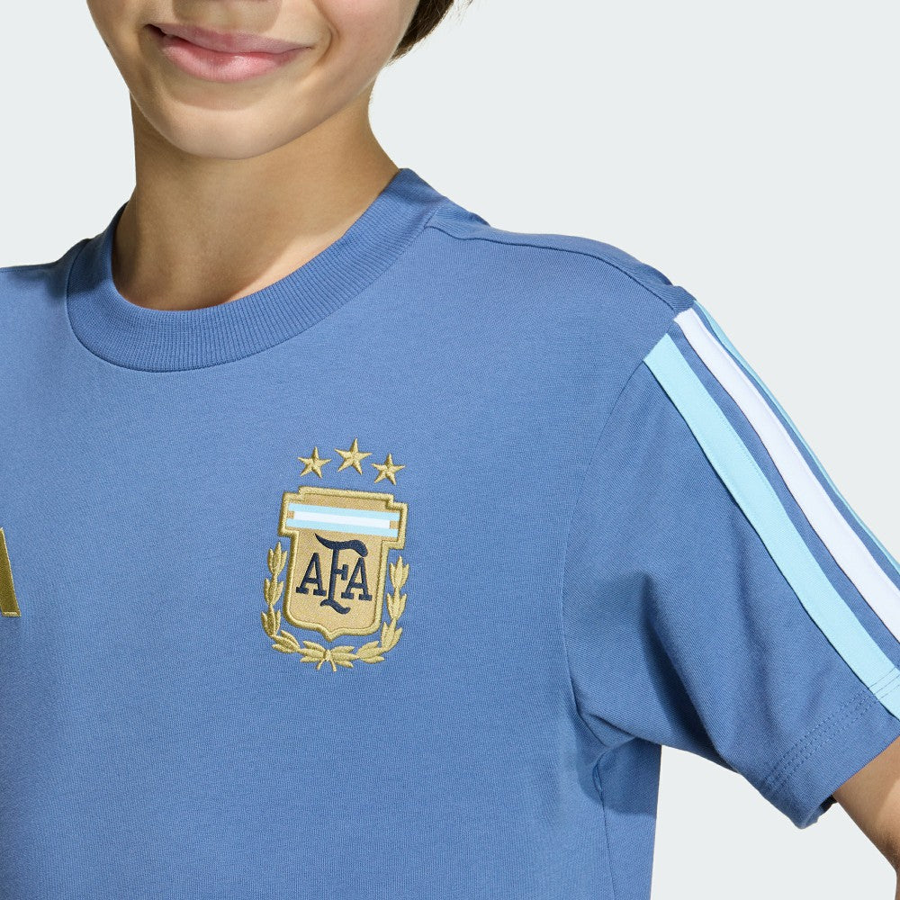 Adidas - Argentina National Team Youth FIFA x World Cup Alphaskin T-Shirt - Blue