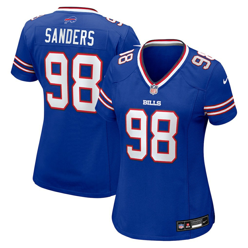 T.J. Sanders Buffalo Bills Women's Team Game Jersey - Royal - Nike