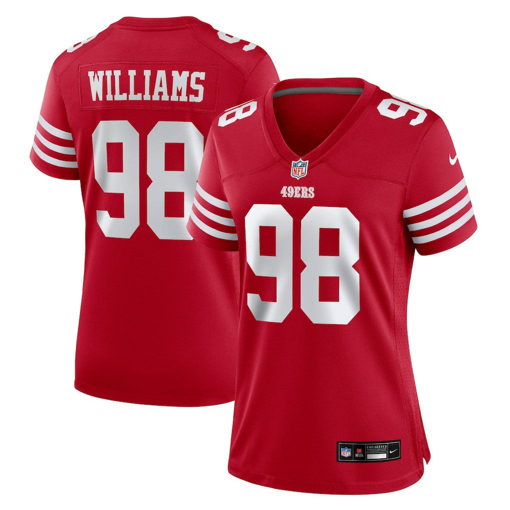 Mykel Williams San Francisco 49ers Women's Team Game Jersey - Scarlet - Nike