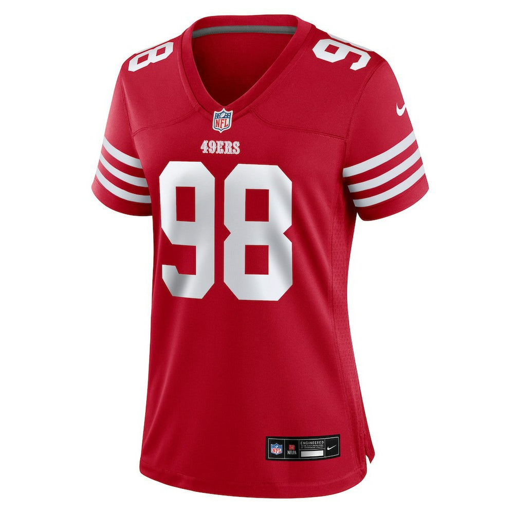 Mykel Williams San Francisco 49ers Women's Team Game Jersey - Scarlet - Nike