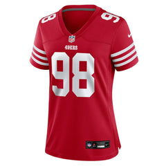 Mykel Williams San Francisco 49ers Women's Team Game Jersey - Scarlet - Nike