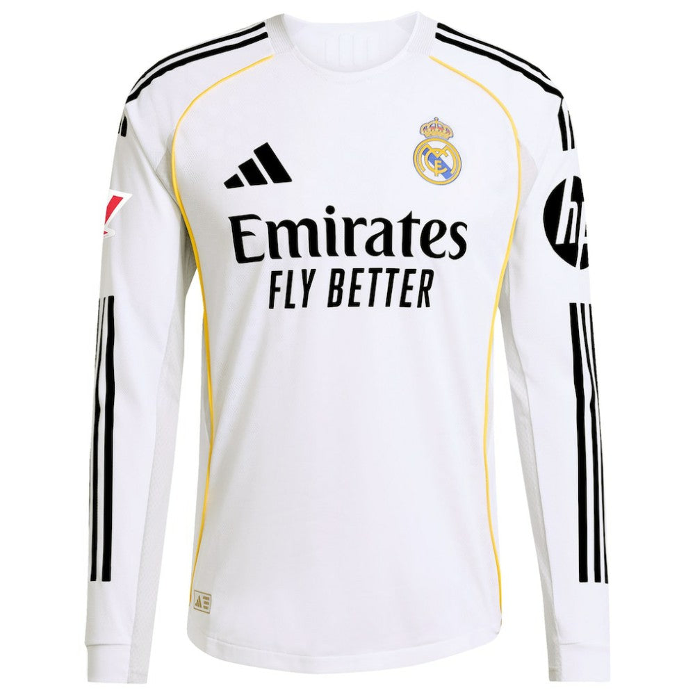 Adidas - Jude Bellingham Real Madrid 2025/26 Home Long Sleeve Jersey - White