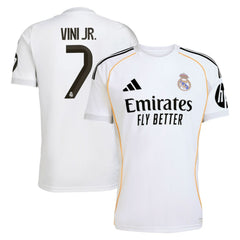 Adidas - Vini Jr. Real Madrid 2025/26 Home Replica Jersey - White