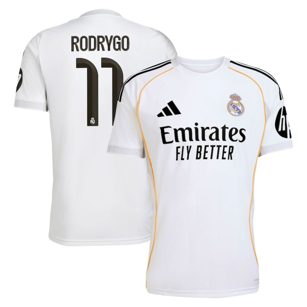 Adidas - Rodrygo Real Madrid 2025/26 Home Replica Jersey - White