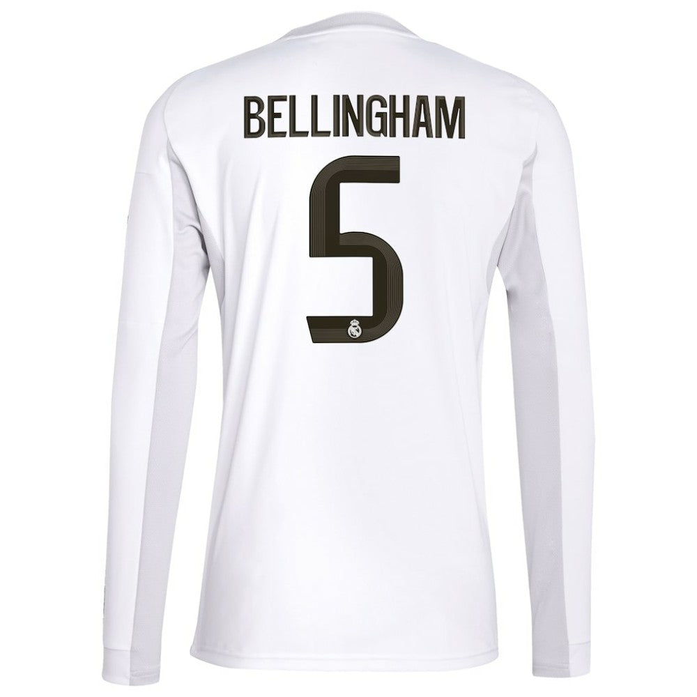 Adidas - Jude Bellingham Real Madrid 2025/26 Home Replica Long Sleeve Jersey - White