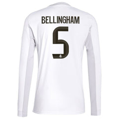 Adidas - Jude Bellingham Real Madrid 2025/26 Home Replica Long Sleeve Jersey - White
