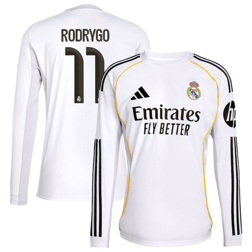 Adidas - Rodrygo Real Madrid 2025/26 Home Replica Jersey - White